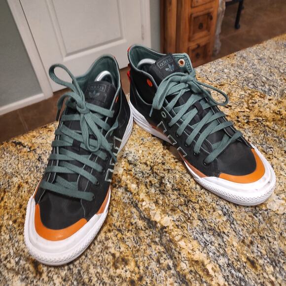 Adidas Originals Nizza Hi DL Mens Size 8.5 Black Green oxide Sneakers GZ2653 main image 15
